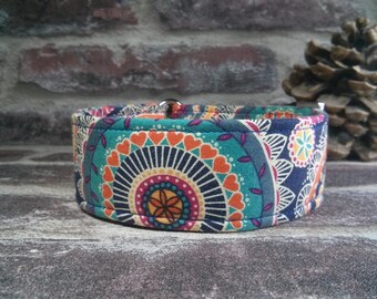 Martingale Collar, Greyhound Collar, Whippet Collar, Funky Dog Collar, Collar & Lead Set, House Collar for Greyhounds, greyhound tag collar