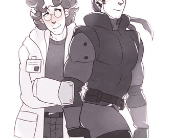Metal Gear Solid - Snake&Otacon 9x12 poster