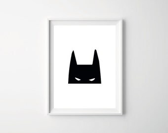 Batman Printable Decor, Batman wall Decor, Printable Batman Art, Batman Wall Art, Batman Room Decor, Batman Download, Nursery Decor