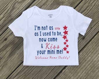 Military Homecoming Bodysuit, Welcome Home Daddy Shirt, Welcome Home Sign, Military Kids Top, Deployment Homecoming,