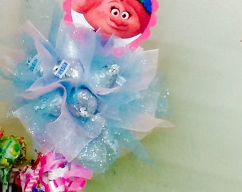 Poppy Fairy Wand, Troll Party Favors, Hershey Kiss Fairy Wand, Poppy Party Favor, Troll Birthday, Poppy Birthday, 5 Yr old Birthday!
