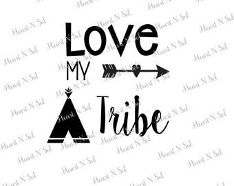 Download Love my tribe svg | Etsy