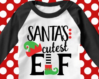 Santa's cutest elf svg, santa svg, Elf ideas, SVG, DXF, EPS, santas cutest elf, kids svg, santa hat svg, elf shirt, elf dxf, buddy elf svg