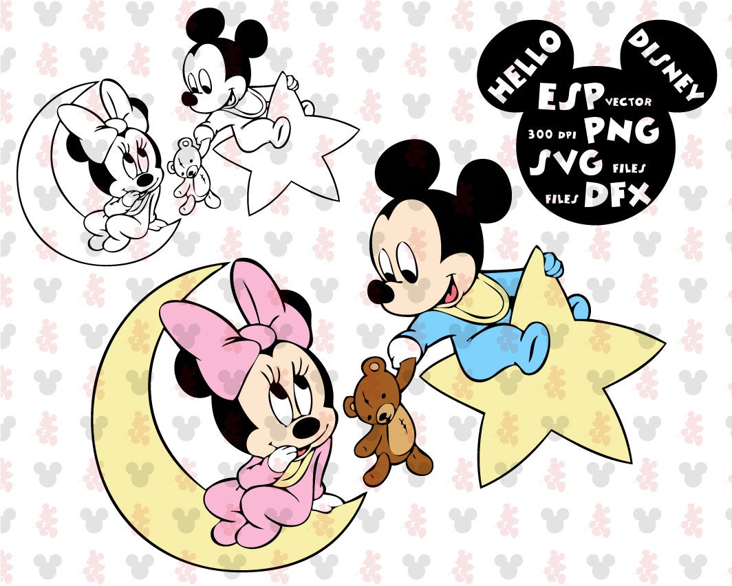 Download Disney Mickey and Minnie Babies Clipart Disney - Cut files ...