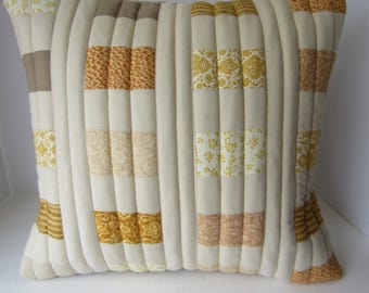 Neutral Pillow, Quilted Pillow Cover, Neutral Pillow Cover, Decorator Pillow, Toss Pillow, Quilted Toss Pillow, Decorative Pillow,