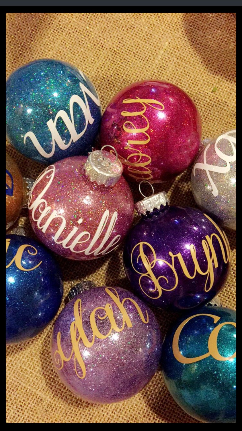 personalized glitter christmas ornament personalized glitter christmas ornament