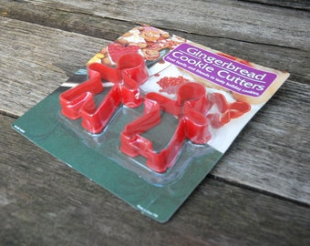 Vintage Gingerbread Cookie Cutters/Christmas Red Cookie Cutters