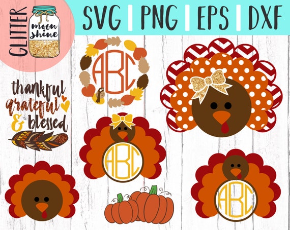 Download Thanksgiving Turkey Designs Bundle svg dxf eps png Files for