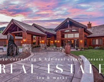 130 Professional Real Estate Lightroom Presets for Real Estate Photography, HDR, Color Correct, Photo Fixes, Lighting Fixes by Lou & Marks