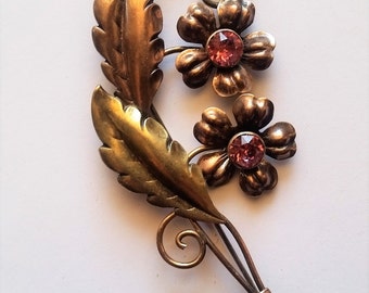 Vintage Van Dell Gold on Sterling Brooch