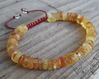 Amber bracelet raw baltic amber bracelet amber gemstone bracelet healing bracelet lemon cognac amber bracelet adults yoga mala bracelet gift