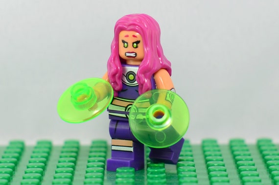 Starfire Custom minifigure (Lego Compatible) DC Comics Teen Titans GO Koriand'r Superhero Queen Empress Tamaran Christmas Stocking Stuffer