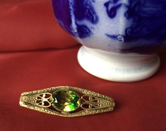 Victorian Crystal Bar Pin, Vintage Bar Pin, Vintage Brooch, Victorian Brooch