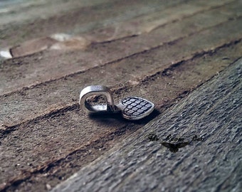 Glue on Bail Jewelry Bail Heart Bail Small Bail Silver Glue on Bail Silver Bail Wholesale Findings Pendant Bail Tile Bail