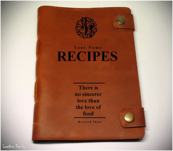 Leather recipe  book  Quote  recipe  book  Cook book  Recipe 