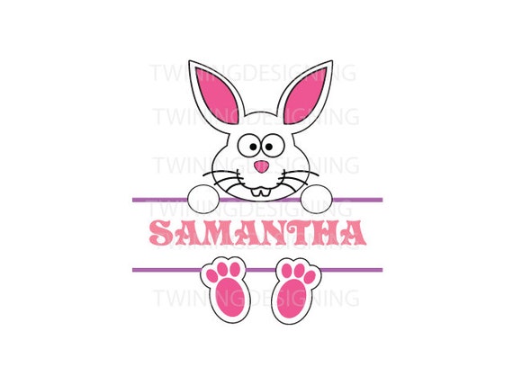 Download Split bunny easter bunny name bunny Easter SVG PNG DXF digital