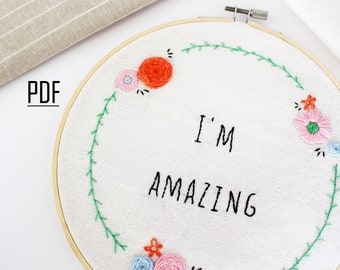 Floral Embroidery Pattern, PDF Download, Printable Stitching Pattern, Modern Embroidery Pattern, Needlecraft Design, Hand Embroidery PDF