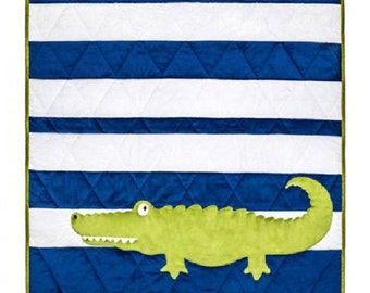 Shannon Minky Fabric, Alligator Minky Quilt Kit, Alligator Blanket, Later Gator Cuddle Kit, Minky Fabric, Shannon Fabric Quilt Kit
