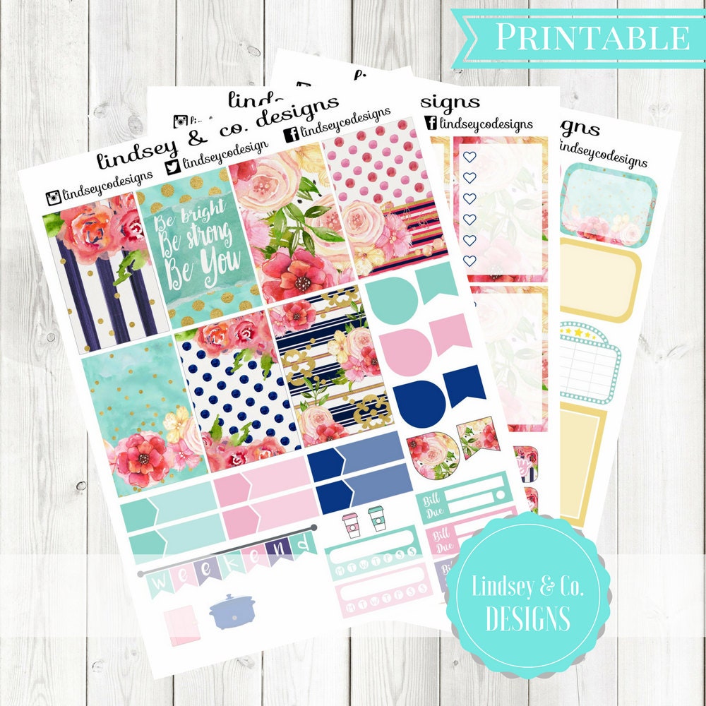 Big Happy Planner Kit Be Bright Printable for 2017 Me