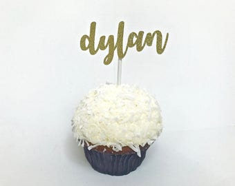 12 pc. Custom Name Cupcake Toppers, Personalized Cupcake Toppers, Cupcake topper, Birthday Cupcake Topper