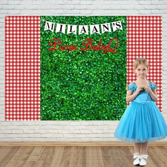 Items similar to Birthday backdrop,picnic Backdrop,barbecue backdrop