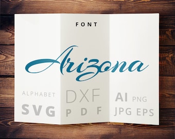 Script Svg calligraphic font svg Cuttable design letters svg dxf png pdf jpg ai for Silhouette, Cricut, Heat Press Transfer