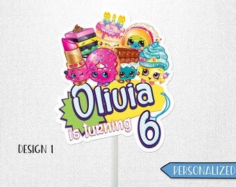Shopkins birthday sign, Shopkins sign, Shopkins centerpiece. Personalized!