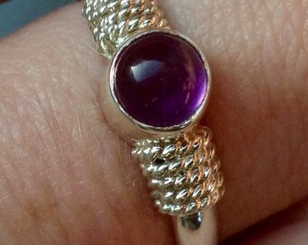 Custom made sterling silver rings with stone