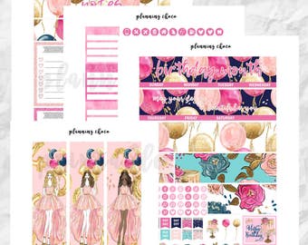 Birthday Month printable planner stickers /EC monthly kit / ECLP / pdf, jpg, cut files