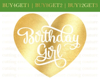 Birthday Svg Cutting File Birthday Girl Svg File Silhouette Cutting File Cricut Cutting File