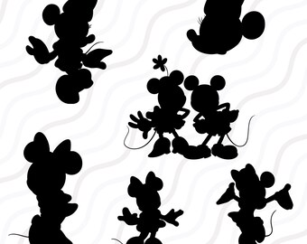 Minnie Mouse SVG, Minnie Clipart, Minnie SVG Cut table Design,svg,dxf,png Use With Silhouette Studio & Cricut_Instant Download