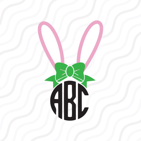 Download Easter Bunny Monogram SVG Easter SVG Easter Monogram SVG Cut