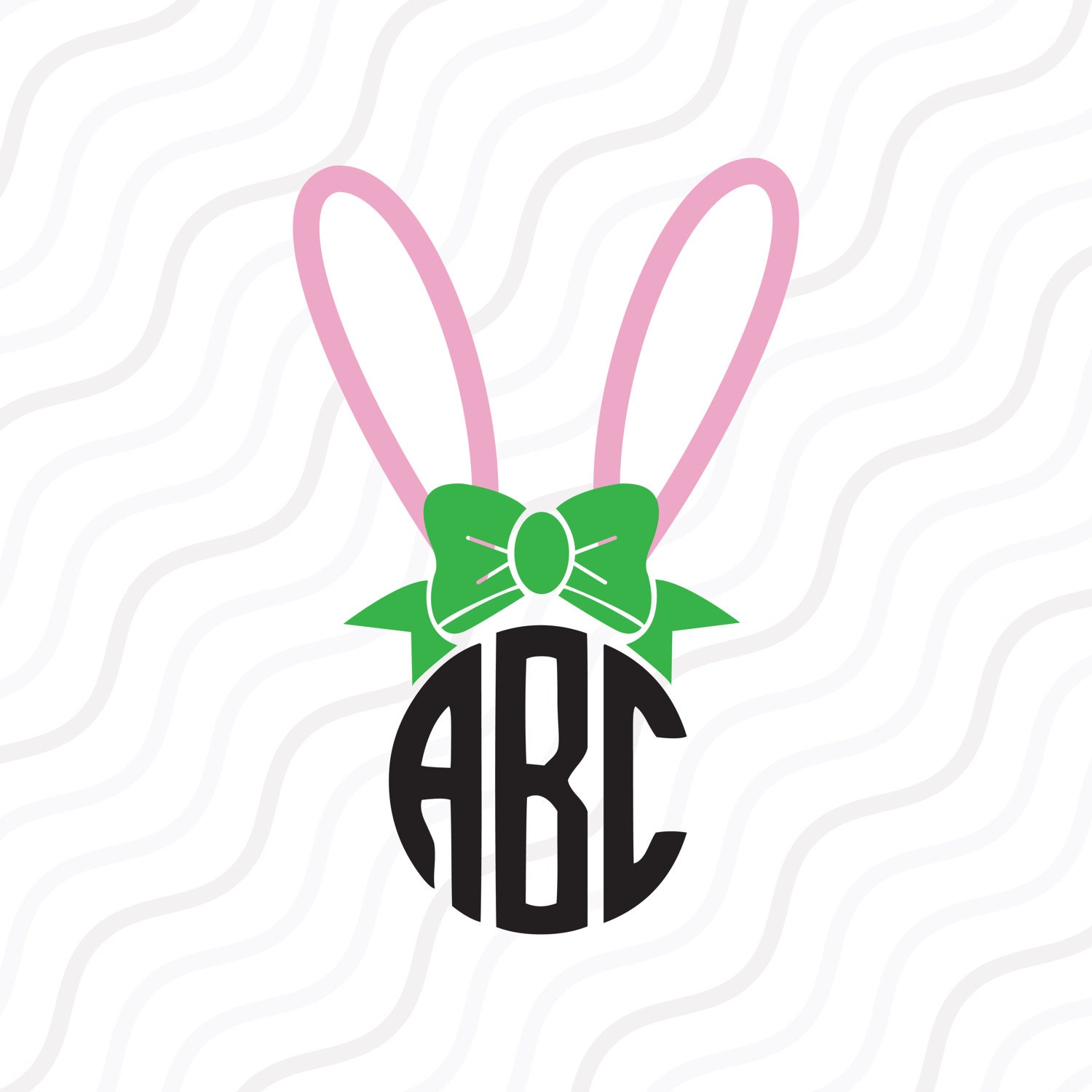 Download Easter Bunny Monogram SVG, Bunny SVG, Easter Monogram SVG ...