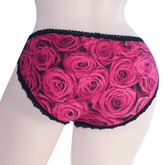 Red Roses Lacy Panty Hot Pink Sexy Panties Fun And Flirty