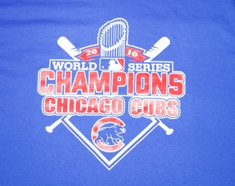 Chicago Cubs Shirt - Chicago Baseball - Chicago Shirt - World Series - Unisex Sizing - Chicago Championship Trophy