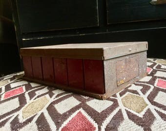 Rustic Kodaslide Metal Compartment File made by The Eastman Kodak Company