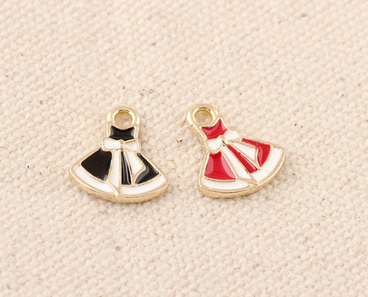 Dress Charms, 10PCS, 12*13MM, Skirt Charms, Clothes Charm, Clothing
