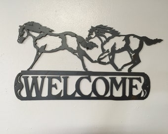 Horse welcome sign | Etsy