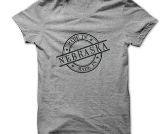Nebraska T Shirt - Made In Nebraska Shirt - Nebraska Birthday Shirt - Red - Gray - Small To 4XL - Unisex - Birthday Gift - Nebraska Gifts