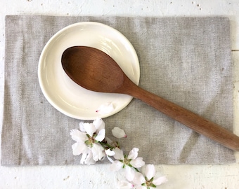 Spoon rest, white ceramic, ladle rest, Modern ceramic, kitchenware decor, plate for spoon, plate for ladle, white plate