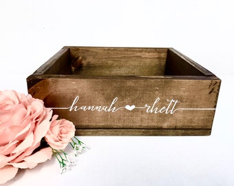 Wedding Card Box - Custom Rustic Wedding Decor - Wooden Card Box