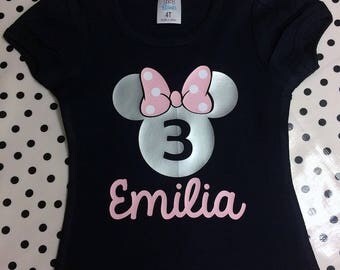Minnie Mouse Birthday Shirt | personalized Minnie Mouse shirt | custom Minnie Mouse Clothing | Minnie Mouse Shirt | lauras custom goods