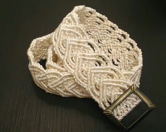 Items similar to Etsy Accessories - Macrame Belt- Vintage Belt - 1960's ...