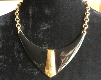 Vintage gold tone Monet bib necklace