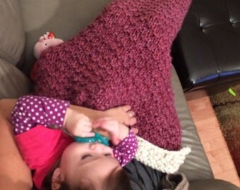 Knitted Mermaid Tail Blanket pattern