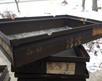 Vinitage industrial steel storage drawer drawers bin bins orgainzers factory heavy duty solid container