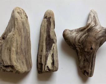 Driftwood Set Of 3 Driftwood Pieces Decorative Driftwood Beach Crafts DIY Driftwood