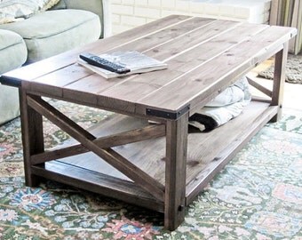 Items similar to Shabby chic hand-made crate coffee table, rustic ...