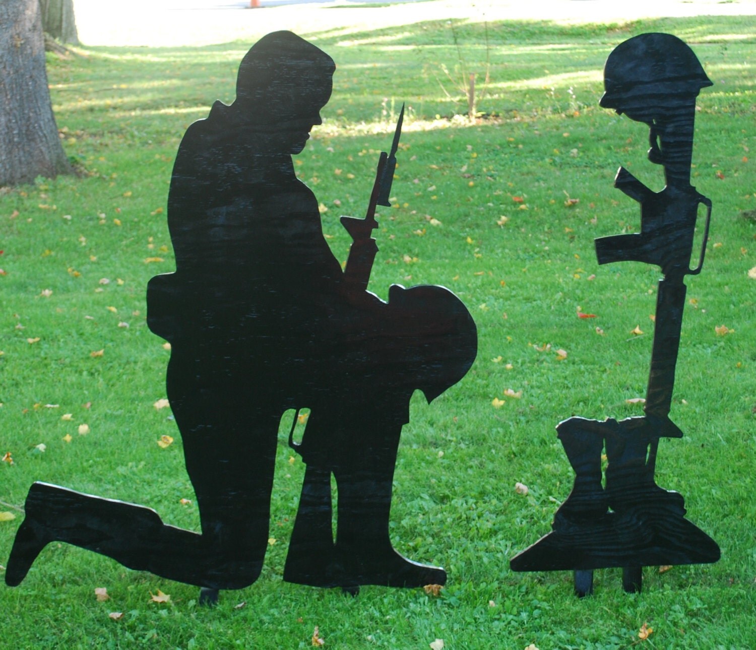 Fallen Soldier Yard Art Fallen Soldier Shadow Art Fallen