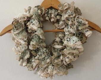 Tambourine Scarf, Sashay Scarf, Ruffled Scarf, Modern Scarf, Lacey Scarf, Frilly Scarf, Premium Scarf, Fancy Scarf